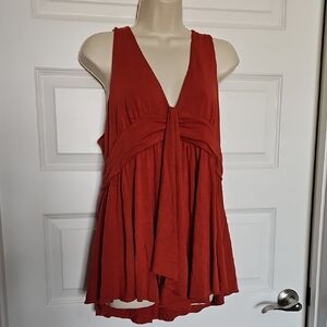 Anthropologie Rust Sleeveless Blouse